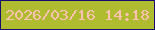文字の大きさ：5、枠の色：160d6d、背景の色：b0bc30、文字の色：fbc1b4 無料ブログパーツのブログ時計