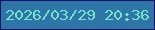 文字の大きさ：2、枠の色：160f6c、背景の色：2e76a7、文字の色：78e1cd 無料ブログパーツのブログ時計