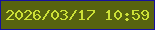 文字の大きさ：4、枠の色：16109f、背景の色：57630f、文字の色：cce037 無料ブログパーツのブログ時計