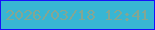 文字の大きさ：5、枠の色：1611fa、背景の色：38b6d3、文字の色：84a693 無料ブログパーツのブログ時計