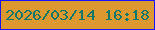 文字の大きさ：5、枠の色：1614fe、背景の色：dd982f、文字の色：10776b 無料ブログパーツのブログ時計