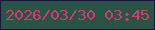 文字の大きさ：4、枠の色：161640、背景の色：295342、文字の色：d63872 無料ブログパーツのブログ時計