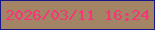 文字の大きさ：5、枠の色：161689、背景の色：a38464、文字の色：f73477 無料ブログパーツのブログ時計