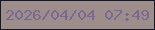 文字の大きさ：4、枠の色：161727、背景の色：9e8e8b、文字の色：776992 無料ブログパーツのブログ時計