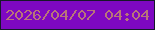 文字の大きさ：5、枠の色：161829、背景の色：7e08c2、文字の色：b97579 無料ブログパーツのブログ時計