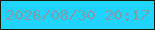 文字の大きさ：2、枠の色：161b00、背景の色：1fd4ff、文字の色：7f9aad 無料ブログパーツのブログ時計