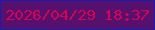 文字の大きさ：2、枠の色：161cb0、背景の色：56116e、文字の色：d70254 無料ブログパーツのブログ時計