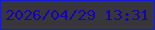 文字の大きさ：1、枠の色：161cd4、背景の色：37373b、文字の色：1803b0 無料ブログパーツのブログ時計