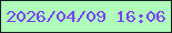 文字の大きさ：4、枠の色：162121、背景の色：b0fcbb、文字の色：7743f6 無料ブログパーツのブログ時計