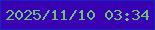 文字の大きさ：3、枠の色：1622c1、背景の色：3901b1、文字の色：68c27a 無料ブログパーツのブログ時計