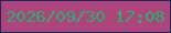 文字の大きさ：4、枠の色：162e54、背景の色：ae437e、文字の色：21b667 無料ブログパーツのブログ時計