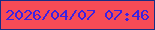文字の大きさ：4、枠の色：162e85、背景の色：f64b56、文字の色：3c21e1 無料ブログパーツのブログ時計