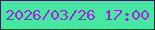 文字の大きさ：5、枠の色：16304a、背景の色：46e8a1、文字の色：a426e2 無料ブログパーツのブログ時計
