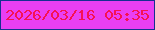 文字の大きさ：3、枠の色：163091、背景の色：e93ff3、文字の色：f61153 無料ブログパーツのブログ時計
