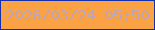 文字の大きさ：3、枠の色：1630a7、背景の色：fba344、文字の色：bda5b6 無料ブログパーツのブログ時計