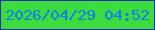 文字の大きさ：3、枠の色：1631b6、背景の色：3cdc3f、文字の色：0c7ff5 無料ブログパーツのブログ時計