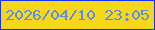 文字の大きさ：1、枠の色：1633fb、背景の色：f7d819、文字の色：578df1 無料ブログパーツのブログ時計