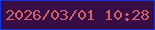 文字の大きさ：5、枠の色：1634d7、背景の色：380d45、文字の色：d06366 無料ブログパーツのブログ時計