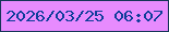 文字の大きさ：4、枠の色：163558、背景の色：e78bfe、文字の色：0e3d9a 無料ブログパーツのブログ時計