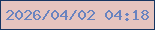文字の大きさ：2、枠の色：163561、背景の色：e5c4bf、文字の色：6983bf 無料ブログパーツのブログ時計