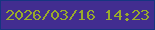 文字の大きさ：5、枠の色：163581、背景の色：422d90、文字の色：99aa2b 無料ブログパーツのブログ時計