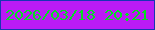 文字の大きさ：4、枠の色：1635b4、背景の色：ba1bf5、文字の色：05de23 無料ブログパーツのブログ時計