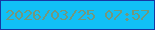 文字の大きさ：3、枠の色：1637a3、背景の色：11c0f6、文字の色：73987c 無料ブログパーツのブログ時計