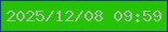 文字の大きさ：1、枠の色：163891、背景の色：26c302、文字の色：b0b9b4 無料ブログパーツのブログ時計