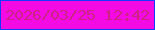 文字の大きさ：2、枠の色：1638ff、背景の色：f40ae2、文字の色：cd2286 無料ブログパーツのブログ時計