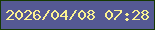 文字の大きさ：2、枠の色：163903、背景の色：555994、文字の色：fbf292 無料ブログパーツのブログ時計