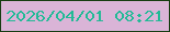 文字の大きさ：2、枠の色：163c11、背景の色：dab4d7、文字の色：22ba96 無料ブログパーツのブログ時計