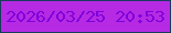 文字の大きさ：4、枠の色：163c5c、背景の色：b62ae4、文字の色：7e01da 無料ブログパーツのブログ時計