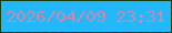 文字の大きさ：1、枠の色：163d0d、背景の色：23b8f9、文字の色：cc8aab 無料ブログパーツのブログ時計