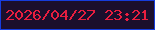 文字の大きさ：2、枠の色：163ddd、背景の色：1b0f2d、文字の色：e91e3f 無料ブログパーツのブログ時計