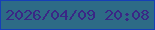 文字の大きさ：2、枠の色：163fb7、背景の色：2d6b86、文字の色：3a2786 無料ブログパーツのブログ時計