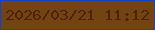 文字の大きさ：4、枠の色：1641c0、背景の色：714411、文字の色：512209 無料ブログパーツのブログ時計