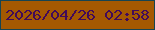 文字の大きさ：2、枠の色：164452、背景の色：a45902、文字の色：420a58 無料ブログパーツのブログ時計