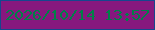 文字の大きさ：5、枠の色：16468e、背景の色：87187e、文字の色：018048 無料ブログパーツのブログ時計