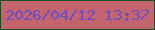 文字の大きさ：3、枠の色：165021、背景の色：c4646c、文字の色：6350ca 無料ブログパーツのブログ時計