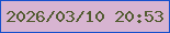 文字の大きさ：2、枠の色：1650cc、背景の色：d7b4d1、文字の色：525b31 無料ブログパーツのブログ時計