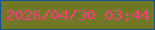 文字の大きさ：1、枠の色：16518d、背景の色：707825、文字の色：ff3c7b 無料ブログパーツのブログ時計