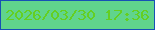 文字の大きさ：4、枠の色：1651b5、背景の色：60d48c、文字の色：64cf21 無料ブログパーツのブログ時計