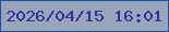 文字の大きさ：2、枠の色：1653b1、背景の色：99a6b8、文字の色：2b33a3 無料ブログパーツのブログ時計