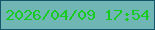 文字の大きさ：1、枠の色：165469、背景の色：70b6b4、文字の色：17cb21 無料ブログパーツのブログ時計