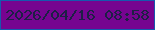 文字の大きさ：4、枠の色：1658ae、背景の色：760490、文字の色：1d1f45 無料ブログパーツのブログ時計