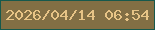 文字の大きさ：3、枠の色：16594c、背景の色：826f44、文字の色：e7c486 無料ブログパーツのブログ時計