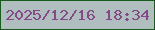 文字の大きさ：1、枠の色：165c1b、背景の色：b1bec0、文字の色：834a87 無料ブログパーツのブログ時計