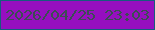 文字の大きさ：4、枠の色：165c7e、背景の色：960fbf、文字の色：3c4c53 無料ブログパーツのブログ時計