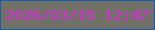 文字の大きさ：4、枠の色：165cb1、背景の色：717066、文字の色：db2bdc 無料ブログパーツのブログ時計