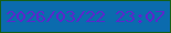 文字の大きさ：1、枠の色：165f17、背景の色：0b6bae、文字の色：5b27cb 無料ブログパーツのブログ時計